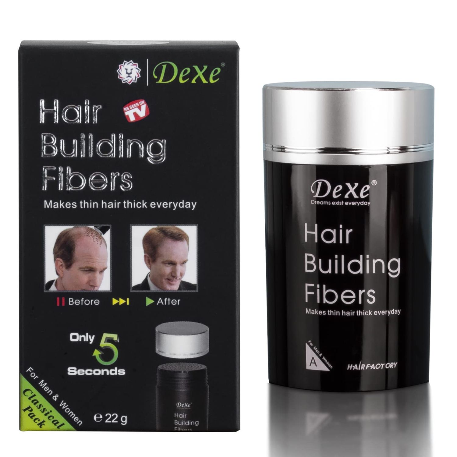 Hair Building Fibers (Light Brown) - Hair Thickener for Fine Hair for Women Men