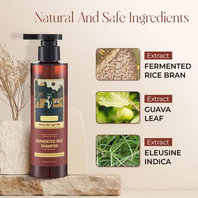 Abera Fermented Rice Shampoo - Anti Hair Loss Supports Hair Regrowth - Strengthens Thinning Damaged Hair - 6.09 fl oz