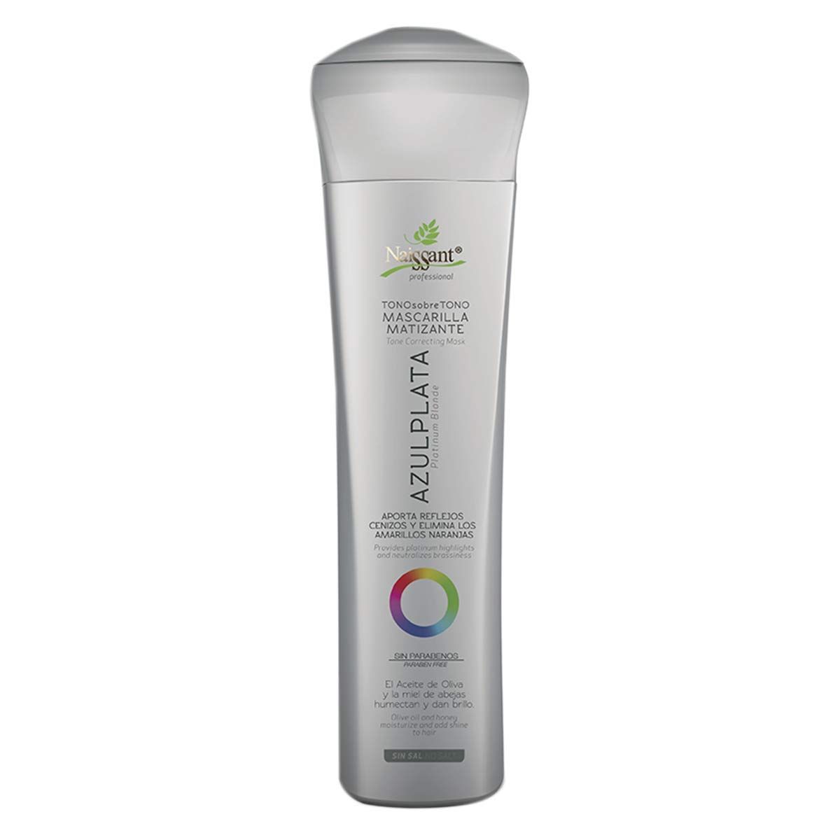 naissant Silver Ash Blonde Hair Blue Toning Mask Eliminates Brassiness Neutralizes Yellow Orange Tones Paraben, Ammonia Sulfate Free Pro-Vitamin B5, Olive Oil Honey (Azul Plata) 10.1 Fl