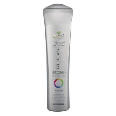 naissant Silver Ash Blonde Hair Blue Toning Mask Eliminates Brassiness Neutralizes Yellow Orange Tones Paraben, Ammonia Sulfate Free Pro-Vitamin B5, Olive Oil Honey (Azul Plata) 10.1 Fl