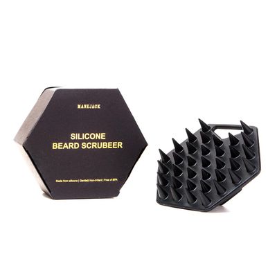 Scalp Exfolizator Tool for Beard Growth, Silicone Mustache Shampoo Comb for Men wFlexible Soft Bristles Shower Brush, Scrubber for Dandruff Removal
