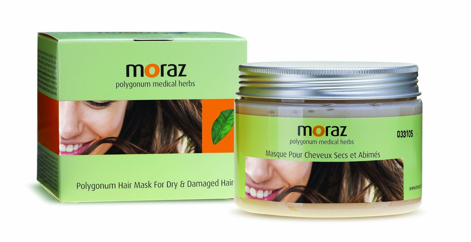 Moraz Polygonum Hair Mask - Intensive Hair Treatment for Dry Damaged Hair - Hair Moisturizer Safe for Colored and Chemically Treated Hair - 12 oz