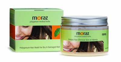 Moraz Polygonum Hair Mask - Intensive Hair Treatment for Dry Damaged Hair - Hair Moisturizer Safe for Colored and Chemically Treated Hair - 12 oz