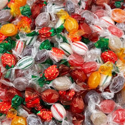Hard Candy Assortment 2-Pound Bag Strawberry Bonbons, Ginger Mints, Peppermint, Cinnamon, Butterscotch, Root Beer - Hostess Mix