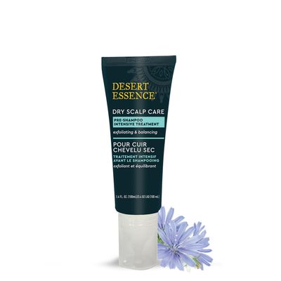 Desert Essence Dry Scalp Care Pre-Shampoo Intensive Treatment - Micro-Exfoliating, Eliminates Product Build-up and Oil for Healthier Hair and Scalp - 3.4 Fl Oz Bottle