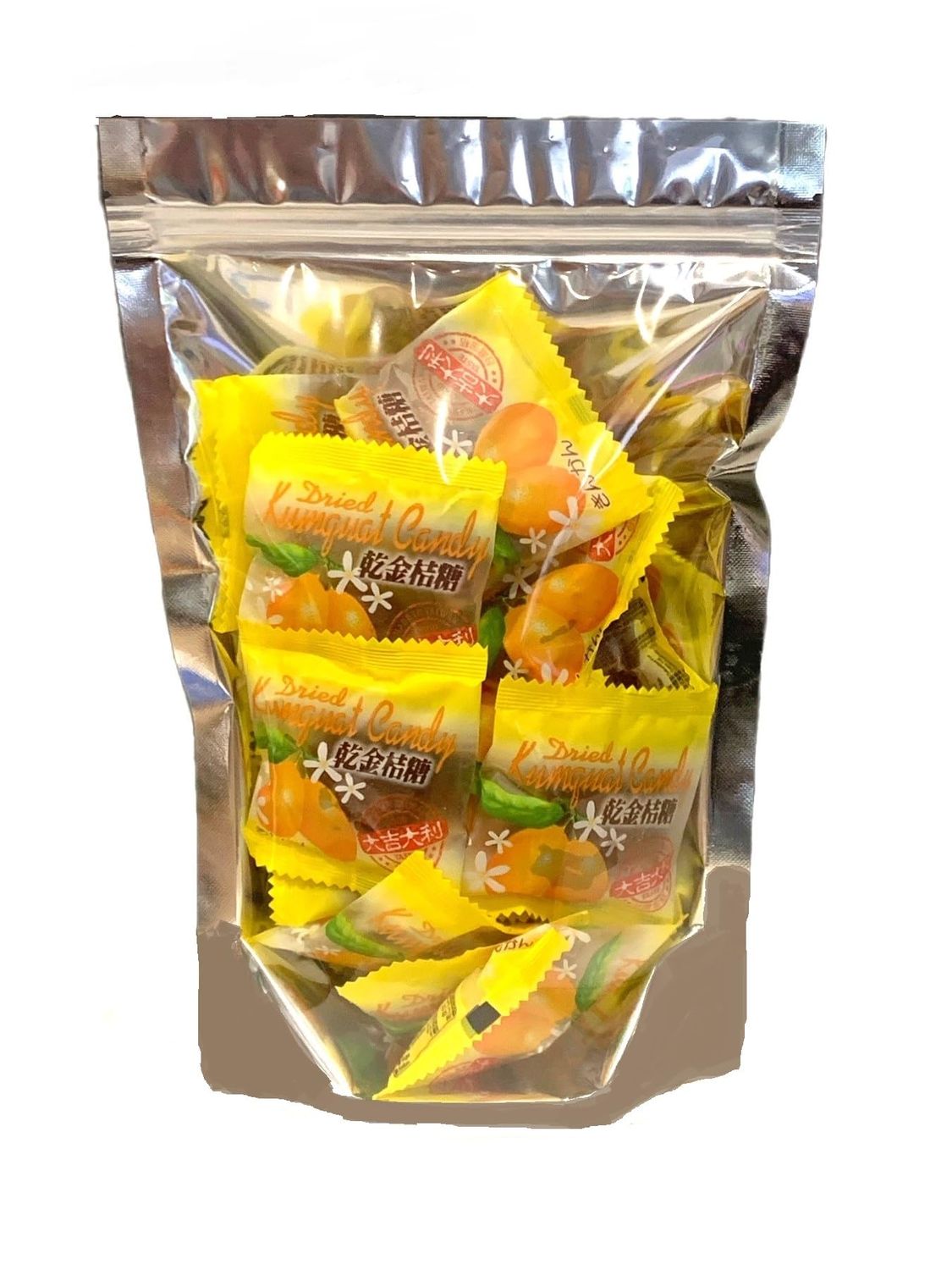 1 Pack - Dried Kumquat Candy Half Pound per Bag or 8 Oz per Bag - Made in Taiwan