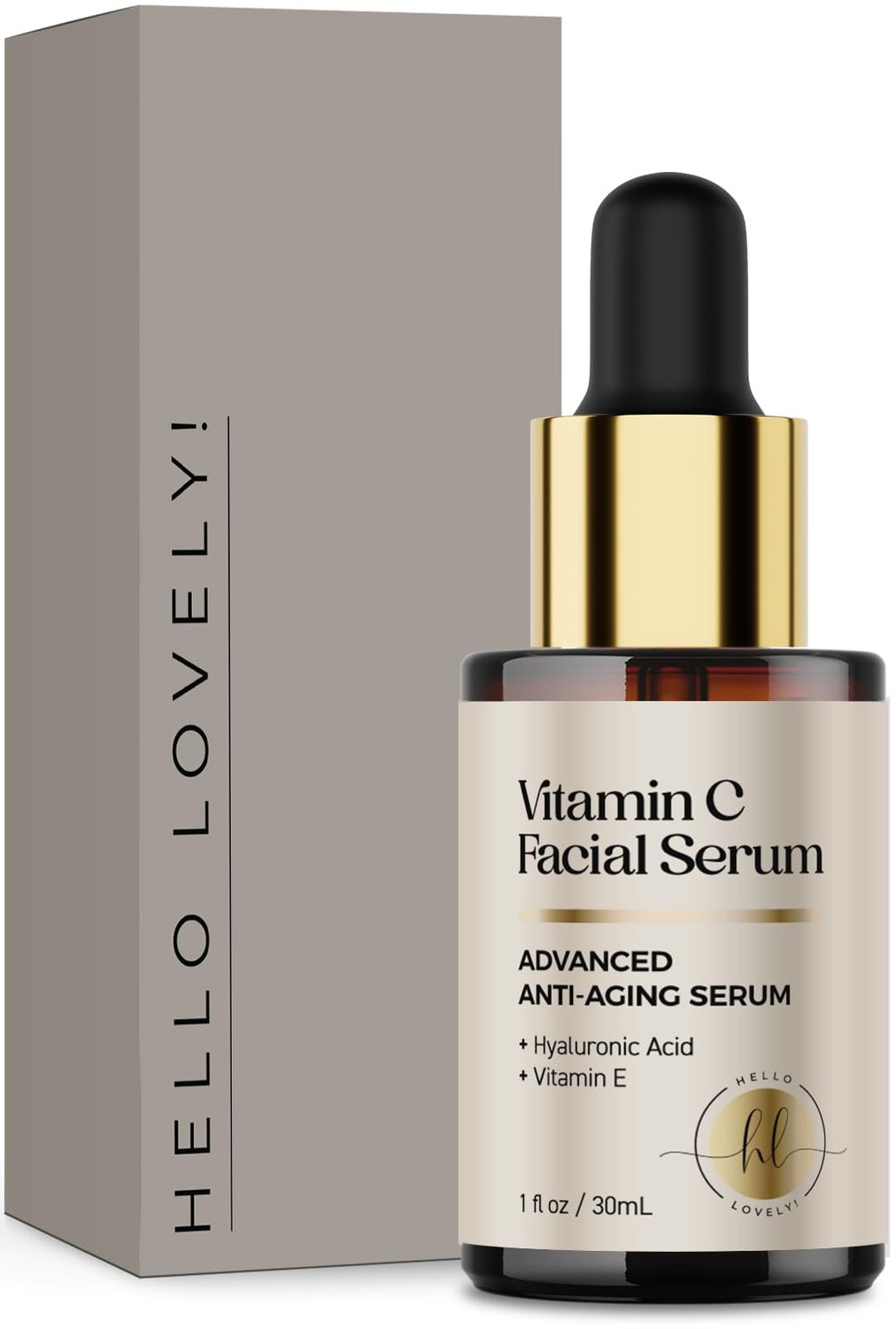 Vitamin C Serum for Face - Anti-Aging Facial Serum with Vitamin C, Botanical Hyaluronic Acid, Aloe Vitamin E - Brightening, Antioxidant Formula for Dark Spots, Fine Lines Glowing Skin - 1 Fl Oz