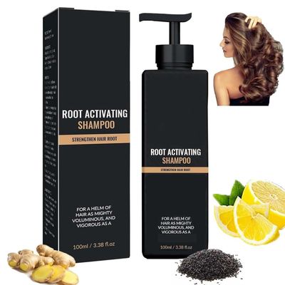 KAFJED Root Activator Shampoo, Hair Shampoo, Natural Hair Regrowth for Men Women, Thicker Darker Hair Treatment with Nourishing Formula 100ML3.38Fl Oz