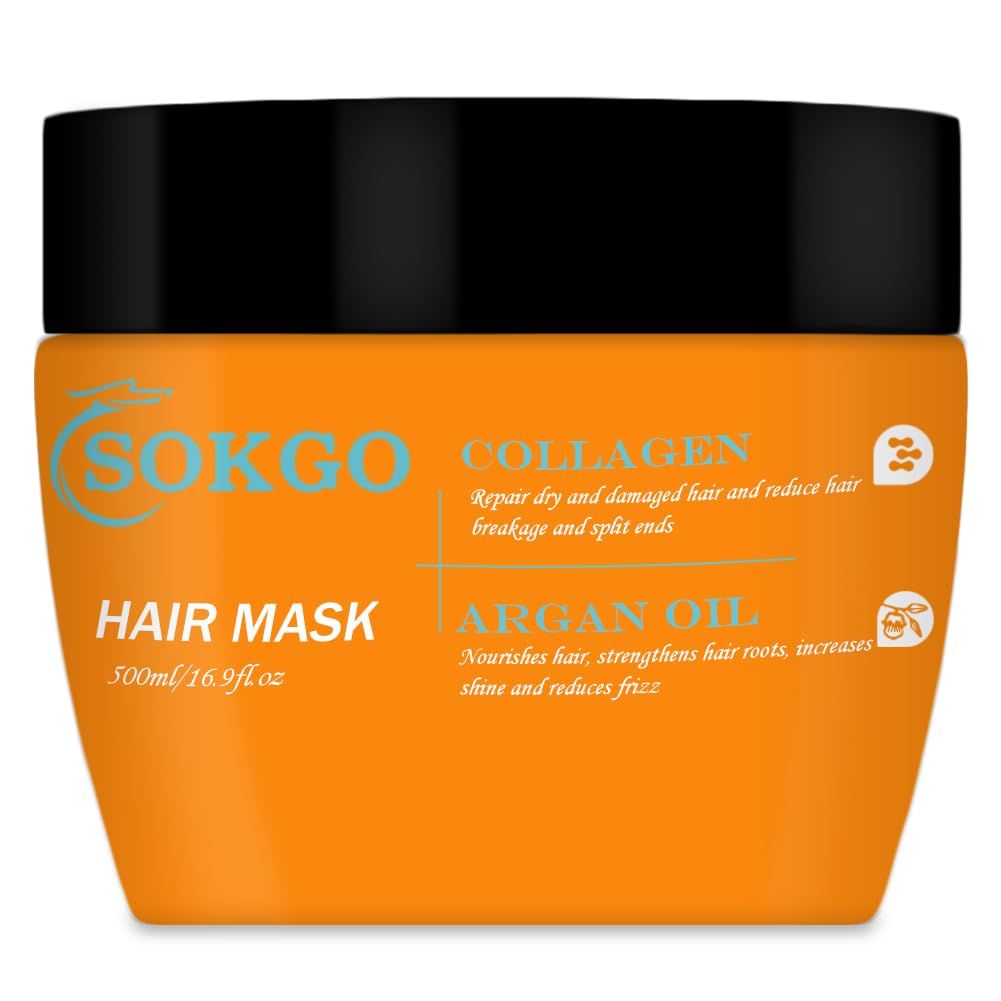 Fovcos Moroccan Hair Treatment Masks, Hydrating Argan Oil Hair Mask, Collagen Hair Treatment, Deep Conditioning Hair Mask for Dry Damaged Hair
