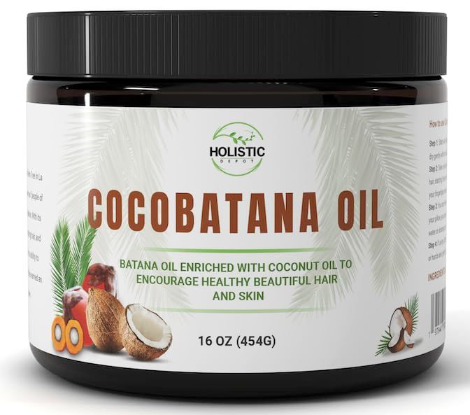 Holistic Depot CocoBatana Oil 16 Oz (454G) Batana Oil Enriched with Coconut Oil to Support Hair Growth and Encourage Beautiful Skin