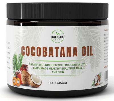 Holistic Depot CocoBatana Oil 16 Oz (454G) Batana Oil Enriched with Coconut Oil to Support Hair Growth and Encourage Beautiful Skin