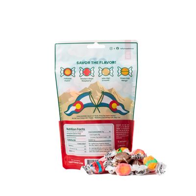 Taffy Shop Colorado Water Taffy - Gourmet Soft Chewy Candy, Variety Pack, BulkSweet Snack, Fresh Gift Gluten-Free, 35 Individually Wrapped Pieces (7oz)