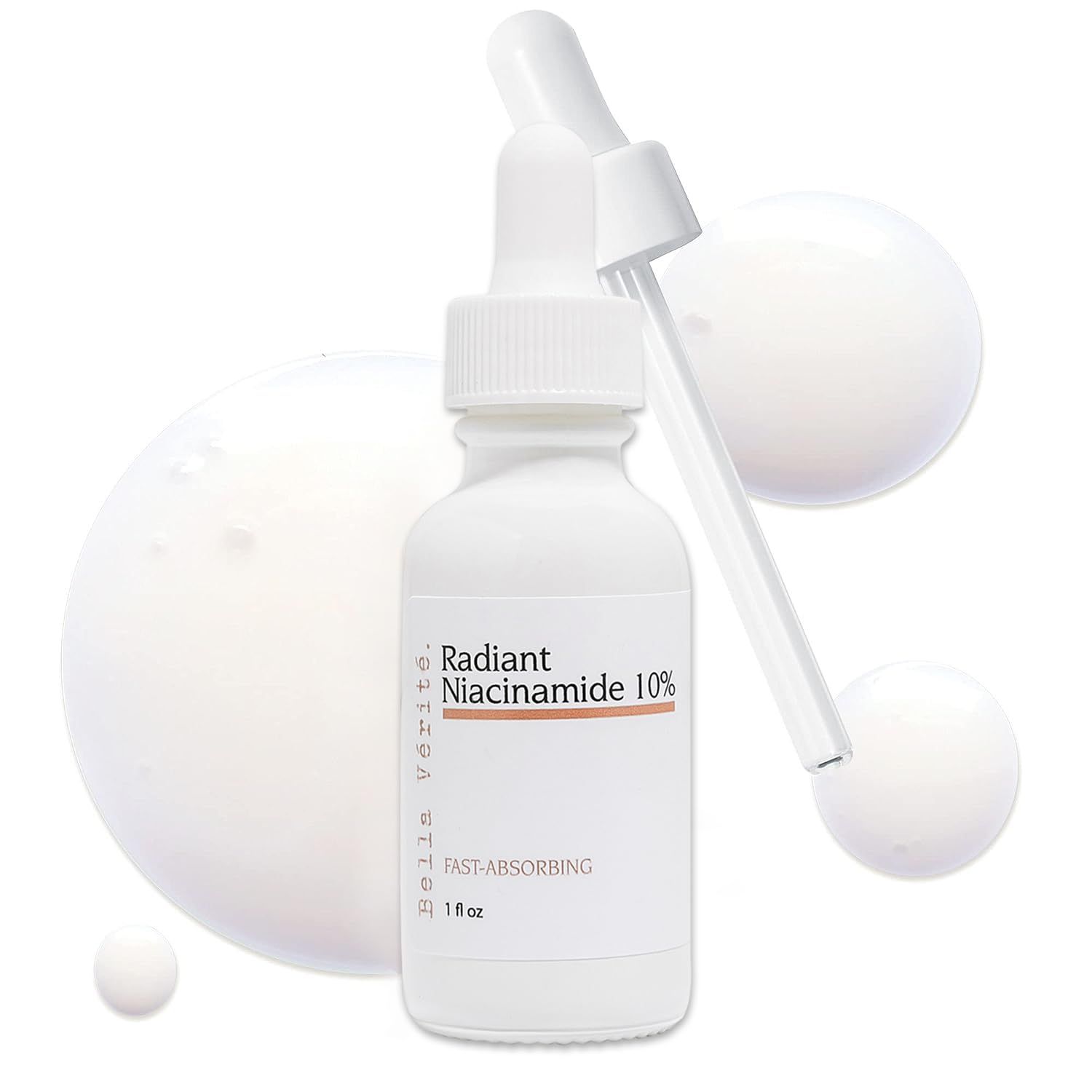 10 Brightening Niacinamide Serum - Vegan wHyaluronic Acid, Targets Hyperpigmentation Age Spots, Minimizes Fine Lines Wrinkles, For All Skin Types, Made in USA, 1 Oz