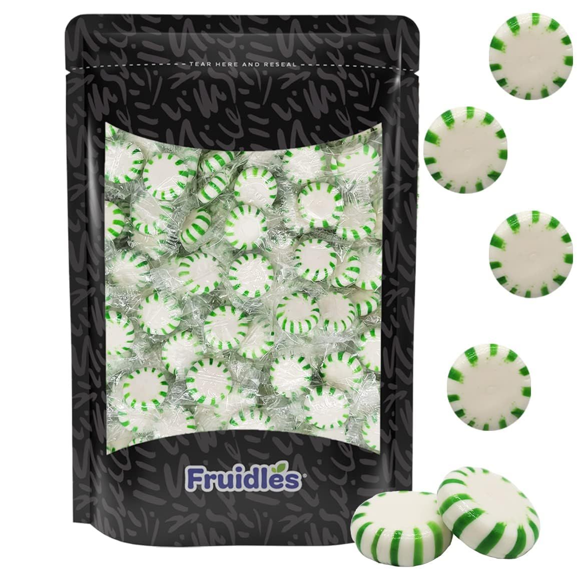 The Dreidel Company Flavored Pinwheel Starlights Hard Candy, Kosher, Individually Wrapped (Spearmint Starlight Pinwheel, 40 Count (12 Pound)