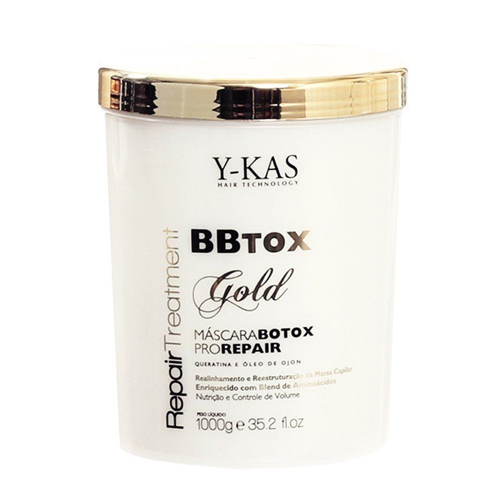 Y-Kas BBTOX Gold Hair Repair Treatment Volume Control Pro Repair Mask Keratin and Ojon Oil 1KG