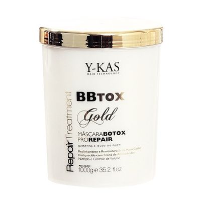 Y-Kas BBTOX Gold Hair Repair Treatment Volume Control Pro Repair Mask Keratin and Ojon Oil 1KG