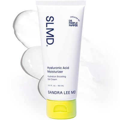 SLMD by Dr. Pimple Popper Hyaluronic Acid Face Moisturizer 2.0 fl. oz. Hyaluronic Acid Moisturizer Cream for Face, Lightweight, Oil-Free Hydration for All Skin Types, Smooths Soothes.