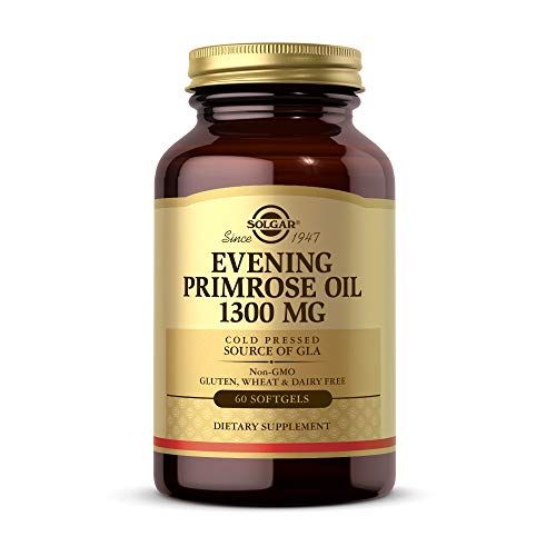Solgar Evening Primrose Oil 1300 mg, 60 Softgels - Promotes Healthy Skin Cardiovascular Health - Nutritional Support for Women - Non-GMO, Gluten Free, Dairy Free - 60 Servings