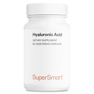Supersmart - Hyaluronic Acid Supplement 300mg per Day (Sodium Hyaluronate) - High Molecular Weight 1.2 Million Daltons Non-GMO Gluten Free - 60 Vegetarian Capsules
