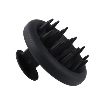 KOENWEENI Silicone Scalp Massager Shampoo Brush Scrubber with Soft Bristles Exfoliator for Shower Dandruff Removal Wet Dry Hair Growth and Care Black