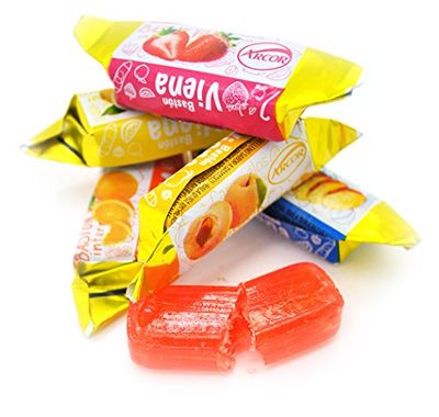 Arcor Premium Hard Candy Vienna Assorted Fruits Filled Candies 3 Pounds