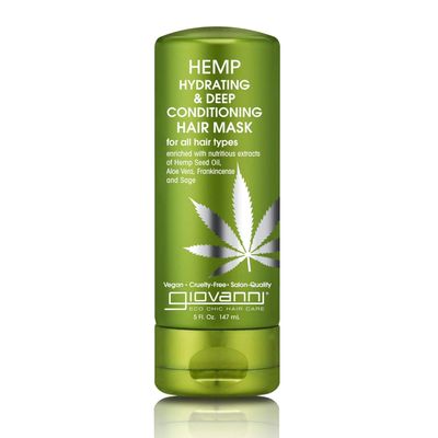GIOVANNI Hemp Hydrating Deep Conditioning Hair Mask - Hemp Hydrating Conditioner Mask for Dry, Hemp Seed Oil, Aloe Vera, Frankincense, Helps Moisturize Revitalize Damaged Hair - 5 oz, (1 Pack)