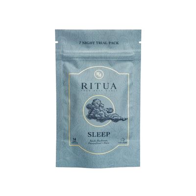 RITUA Wellness Natural Sleep Supplement 7-Day Trial Pack, Deep Sleep Aid, Mushroom Supplement with Kava Powder, Reishi Mushroom and Passionflower Extracts, Alternate to Sleep Gummies, 14 Capsules