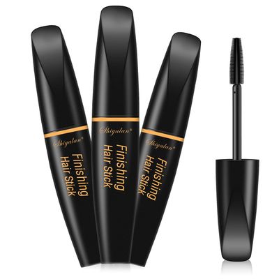 SUOFEIYA Hair Finishing Stick for Woman 3 Pack, Black, Vegan Cruelty Free, Tames Flyaways, Smooths Frizz - Hair Mascara for All Hair Types