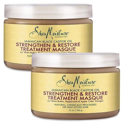 SheaMoisture Curly Hair Products, Jamaican Black Castor Oil Strengthen Restore Treatment Masque, Paraben Free Moisturizer Hair Mask for Healthy Hair Growth