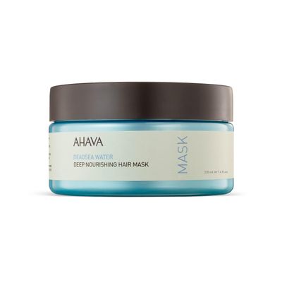 AHAVA Dead Sea Water Deep Nourishing Hair Mask - Rich Creamy Mask Nourishing Revitalizing Shine, Cures Daily Scalp Hair Damage, includes exclusive Osmoter, Jojoba Oil Argan Oil 7.4 Fl.Oz