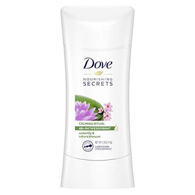 Dove Nourishing Secrets Antiperspirant Deodorant Stick for Women, Waterlily Sakura Blossom, for 48 Hour Underarm Sweat Protection And Soft And Comfortable Underarms, 2.6 oz