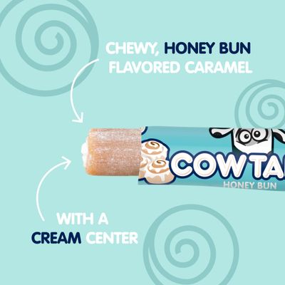 Goetze's Candy Honey Bun Cow Tales Minis - 4 Ounce Bags - 3 Pack - Fresh from the Factory