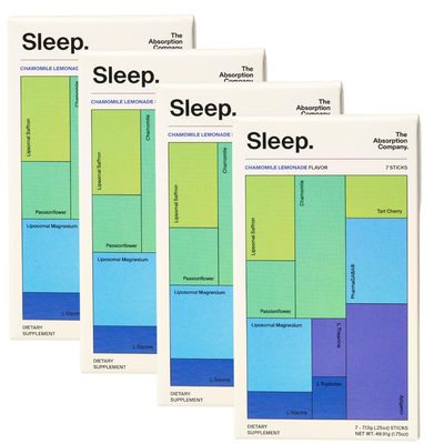 Sleep Aid Powder - Calming Drink for Deep Sleep with Liposomal Saffron, Magnesium PharmaGABA Melatonin-Free Natural Supplement to Reduce Stress and Improve Sleep Quality Chamomile Lemonade 28 Sticks