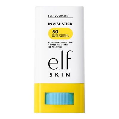 e.l.f. SKIN Suntouchable Invisi-Stick SPF 50, Clear Sunscreen For A Natural Finish, Made With Moisturizing Sunflower Seed Oil, Vegan Cruelty-Free