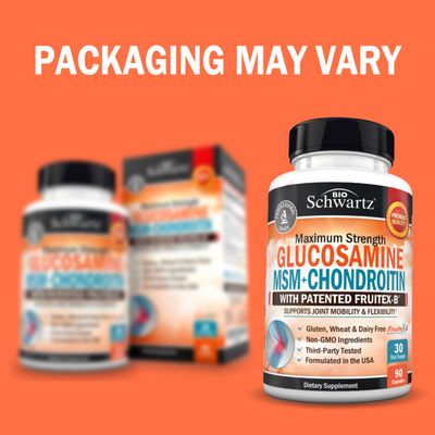 Glucosamine Chondroitin MSM Joint Support Supplement - FSA HSA Approved - Collagen Peptides, Turmeric and Ginger, Hyaluronic Acid, Glucosamine Chondroitin Sulfate - Gluten Free, Non GMO, 180 Capsules