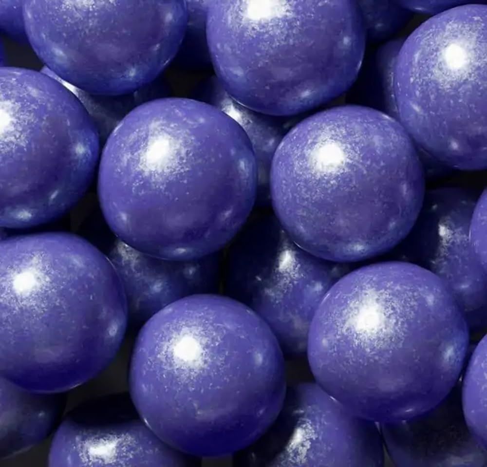YANKEETRADERS Bright Purple Fruit Flavored Gumballs 1&quot;, 2 Pounds Bulk