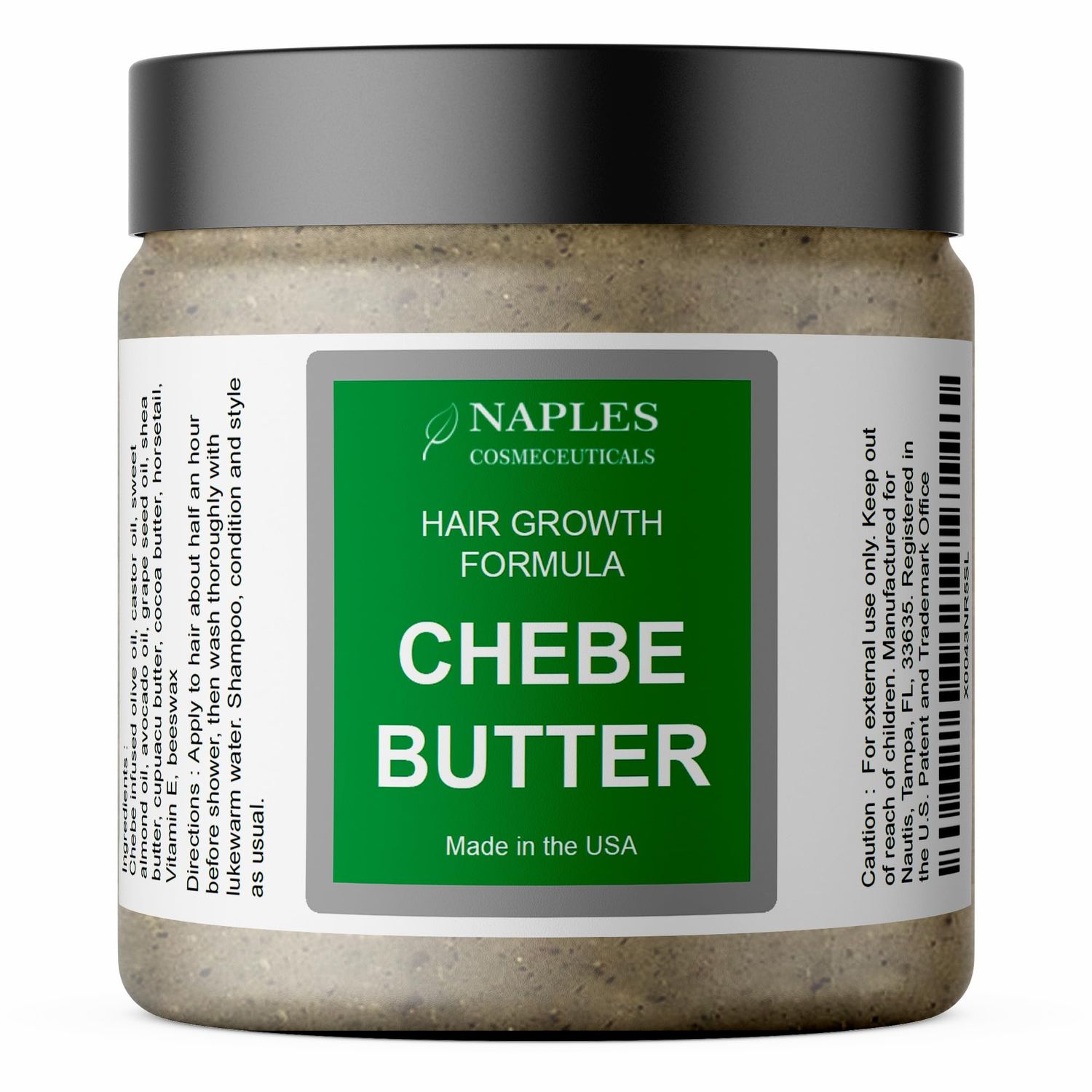 Chebe Hair Butter with Chebe Powder Hair Growth Conditioner All Natural Serum Thickening Strengthening For All Hair Types Made in USA (Unscented)