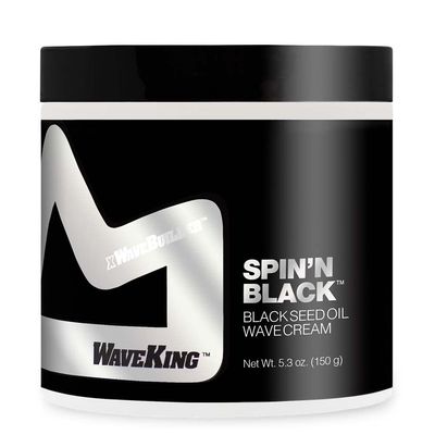 Wave King x Wavebuilder Spin&#39;n Black Black Seed Oil Wave Cream