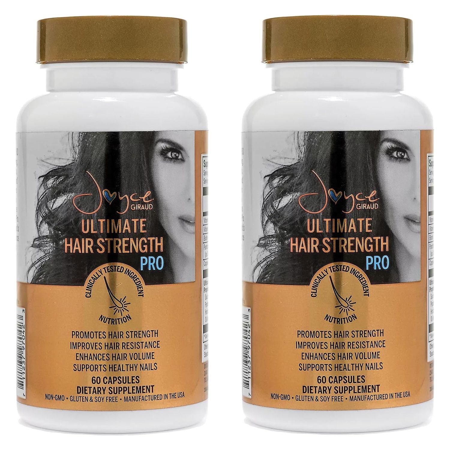 Miracle Elixir Collection Joyce Giraud Ultimate Hair Strength Supplements, 60-Day Supply, Scientifically Formulated to Reduce Hair Loss, 120 Capsules