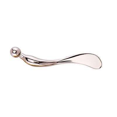 Beatifufu Zinc Alloy Eye Cream Spoon Eye Fatigue Relief Massage Tool for Skincare Makeup Application and Facial Care Silver Eye Spoon for Cream and Gel Application