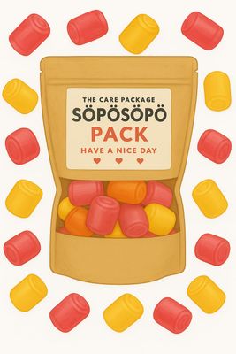 SPSP Scandinavian Treat Pack - Remix Soda Cans Gummies - 150g Nordic Candy Bag - Orange Soda Energy Drink Flavors - Vegan, Palm Oil Free, Fizzy Fun soposopo pack