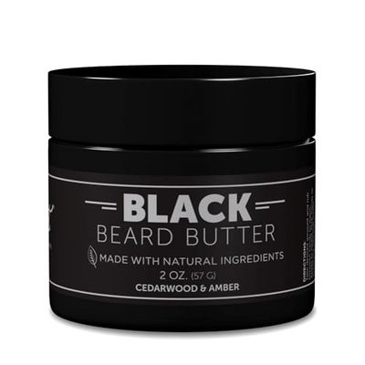 Detroit Grooming Co. Beard Butter for Men Softens, Thickens Hydrates with Safflower Oil Shea Butter Black Scent, 2oz