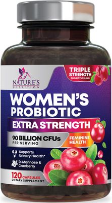 Probiotics for Women - 90 Billion CFU 16 Probiotic Strains with Cranberry, Vaginal Probiotics with Prebiotics PH, Digestive, UT, Immune, Feminine Health Support, Pro Biotics for Women, 120 Capsules