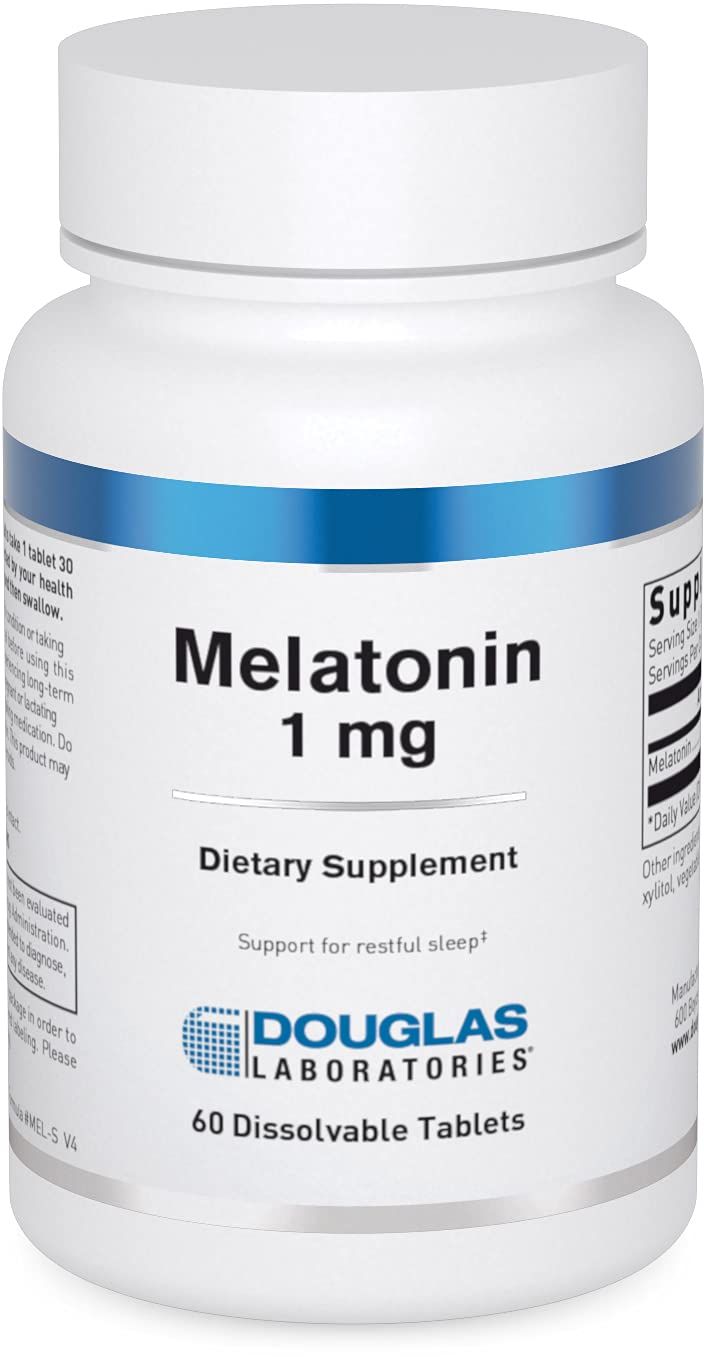 Douglas Laboratories Melatonin 1 mg. Supports SleepWake Cycles 60 Tablets