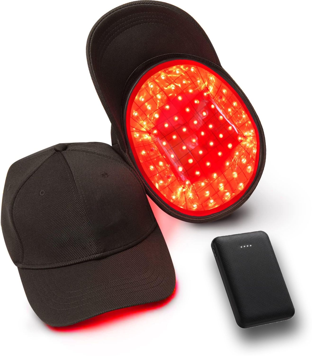 Laser Hair Growth Cap, Red Light Therapy Cap, Low Level Laser Therapy (LLLT) Equipment for Promoting Hair Growth in Women and MenBlack