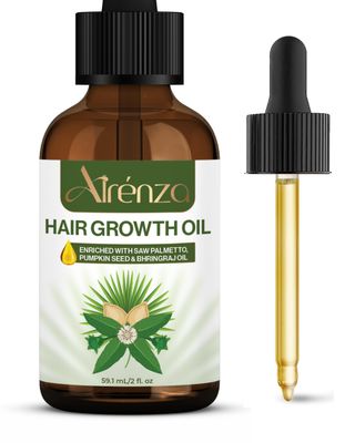 Alrnza 100 Natural Hair Oil - Rosemary, Bhringraj, Saw Palmetto, Pumpkin Seed Black Cumin - Nourishing, Hydrating, Volumizing Formula for Fuller, Thicker Hair, 2 fl. oz59.1mL - Vegan