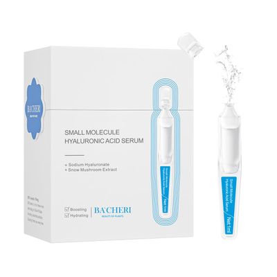 BACHERI Small Molecule Hyaluronic Acid Serum - Ultra-Lightweight Hydrating Facial Serum for All Skin Types, 1ml15 Ampoules