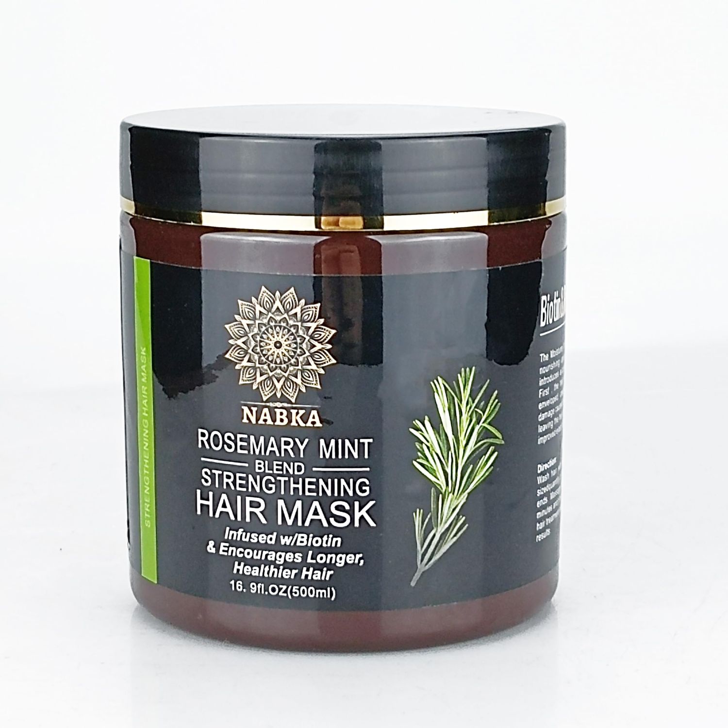 NABKA Rosemary Hair Mask for Thickening Growth, 16.9 Ounce, Paraben Sulfate Free, Biotin Infused