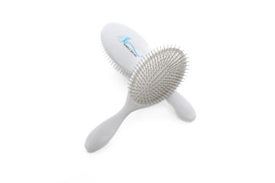 Luxury Detangling Brush - Premium Metal Bristles for WetDry Use, Hair Extension and Wig Safe - Gently Massages Scalp for Soft, Shiny Hair for Women, Men, and Kids