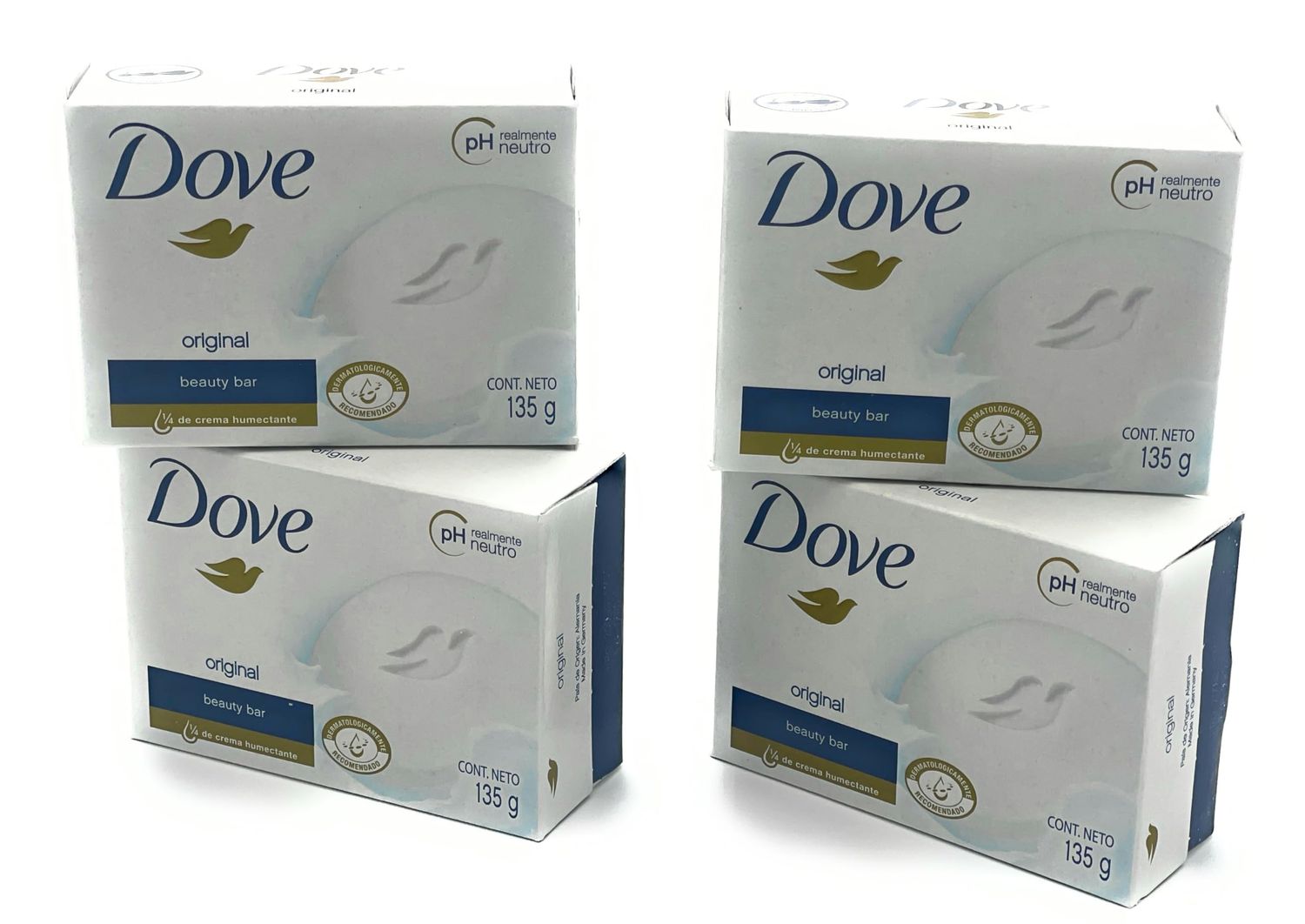 Dove Original Beauty Bar Soap 4 X 135g4.75oz., Pack Of 4 (STANDARD, 4, Count)